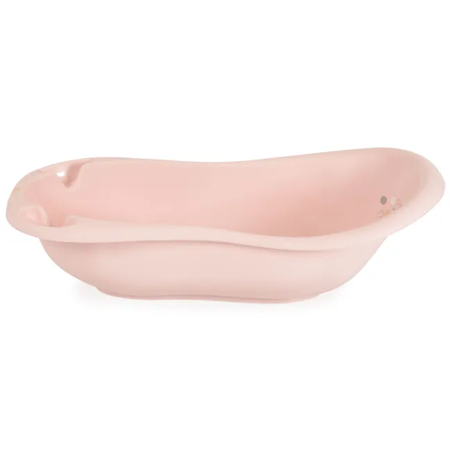 Cadita baie bebelusi Moni Zebra, 100 cm, design ergonomic, Roz pastel