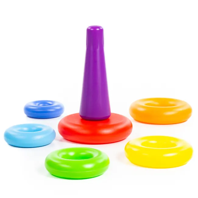 Piramida cu inele de stivuit Funny Rings 7 piese Polesie