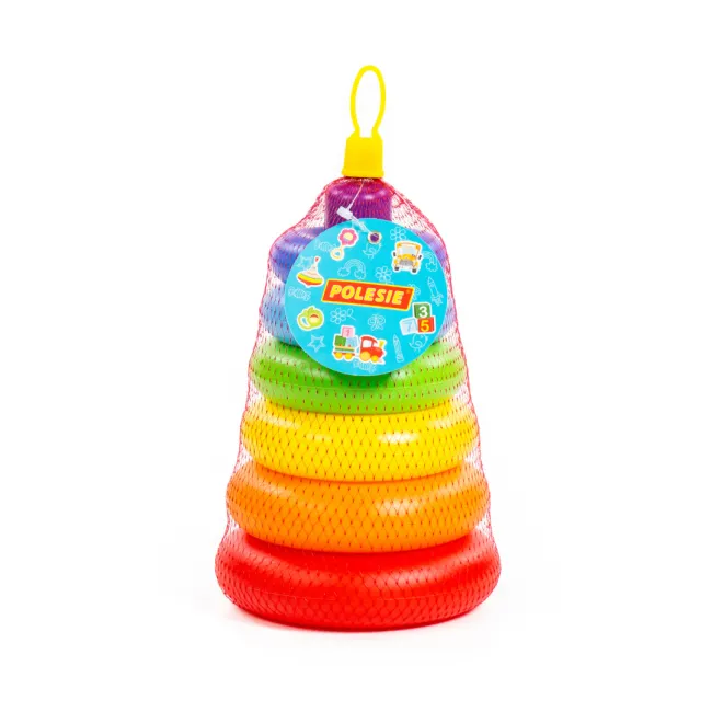 Piramida cu inele de stivuit Funny Rings 7 piese Polesie