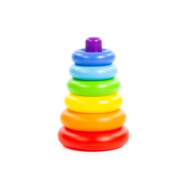 Piramida cu inele de stivuit Funny Rings 7 piese Polesie