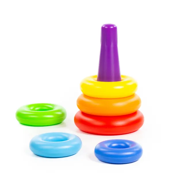 Piramida cu inele de stivuit Funny Rings 7 piese Polesie