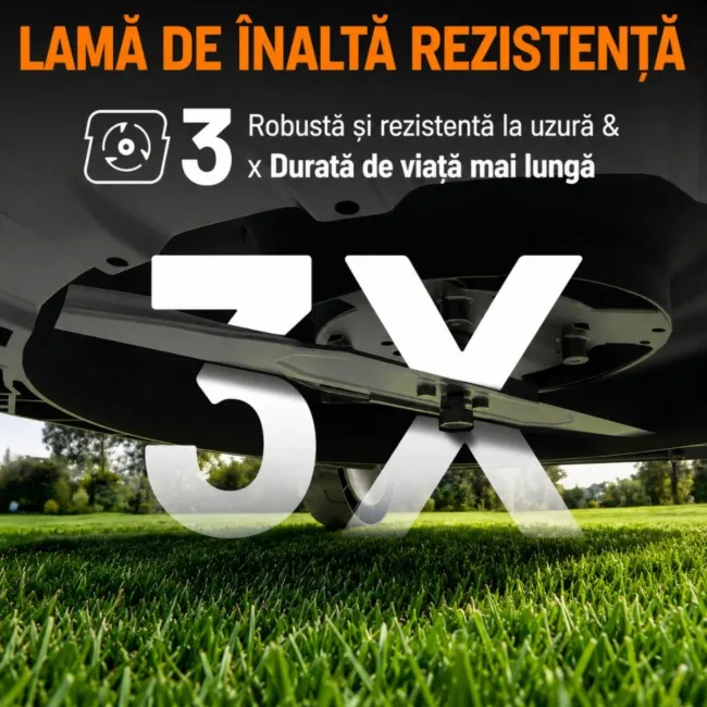 Masina de tuns gazonul Litheli U20LM00, 2x20V, 2 acumulatori 4Ah inclusi, latime taiere 370 mm
