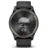 Garmin - vivomove Trend - Ramă Silver din oţel inoxidabil - carcasă Mist Grey - curea din silicon