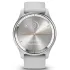 Garmin - vivomove Trend - Ramă Silver din oţel inoxidabil - carcasă Mist Grey - curea din silicon