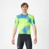 Castelli - tricou ciclism maneca scurta regular fit - Vortice Jersey - albastru | verde lime