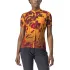 Castelli - tricou ciclism pentru femei, maneca scurta Unlimited Sentiero jersey - portocaliu visiniu barbaresco