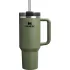 Stanley - termos tip sticla cu pai - Quencher H2.0 Tumbler - Verde negru - 1.18L