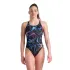 Arena - costum inot femei intreg - W Swimsuit Swim Pro Back Allover - Black I Multi I Freak Rose