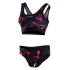 Orca - Costum de baie doua piese pentru Femei Bra &amp; Bikini - print negru rosu
