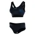 Orca - Costum de baie doua piese pentru Femei Bra &amp; Bikini - print albastru inchis