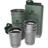 Stanley - set 4 pahare de shot + recipient - Adventure Pre-Party Shot Glass + Flask Set - verde Hammertone Green