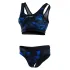 Orca - Costum de baie doua piese pentru Femei Bra &amp; Bikini - print albastru negru