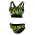 Orca - Costum de baie doua piese pentru Femei Bra &amp; Bikini - print albastru royal verde lime
